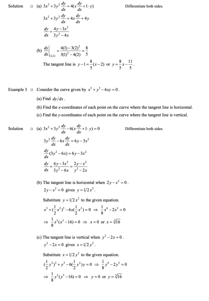 Implicit Differentiation